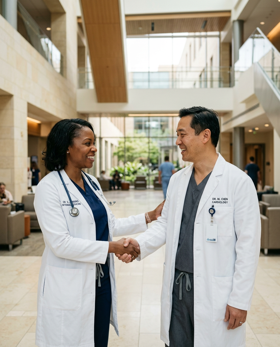 Healthcare leaders meeting to build a partnership