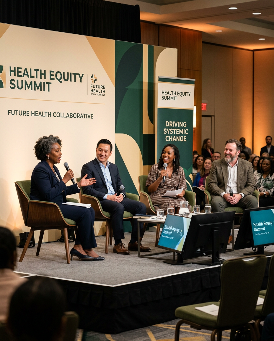 Panel discussion on a conference stage